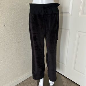 Obermeyer Black  Fleece drawstring straight leg soft cozy cargo Sweat Pants - L